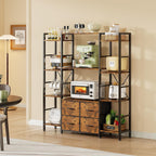 120W X142h Cm Triple Book Shelf 4 Tier