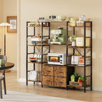 120W X142h Cm Triple Book Shelf 4 Tier