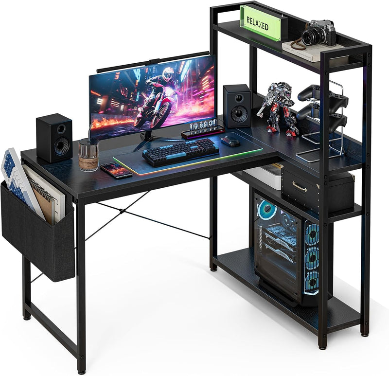 120x80CM L Shaped Gaming Desk with Reversible