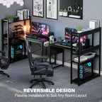 120x80CM L Shaped Gaming Desk with Reversible