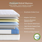 12in Mattress Pocket Sprung Motion Isolation