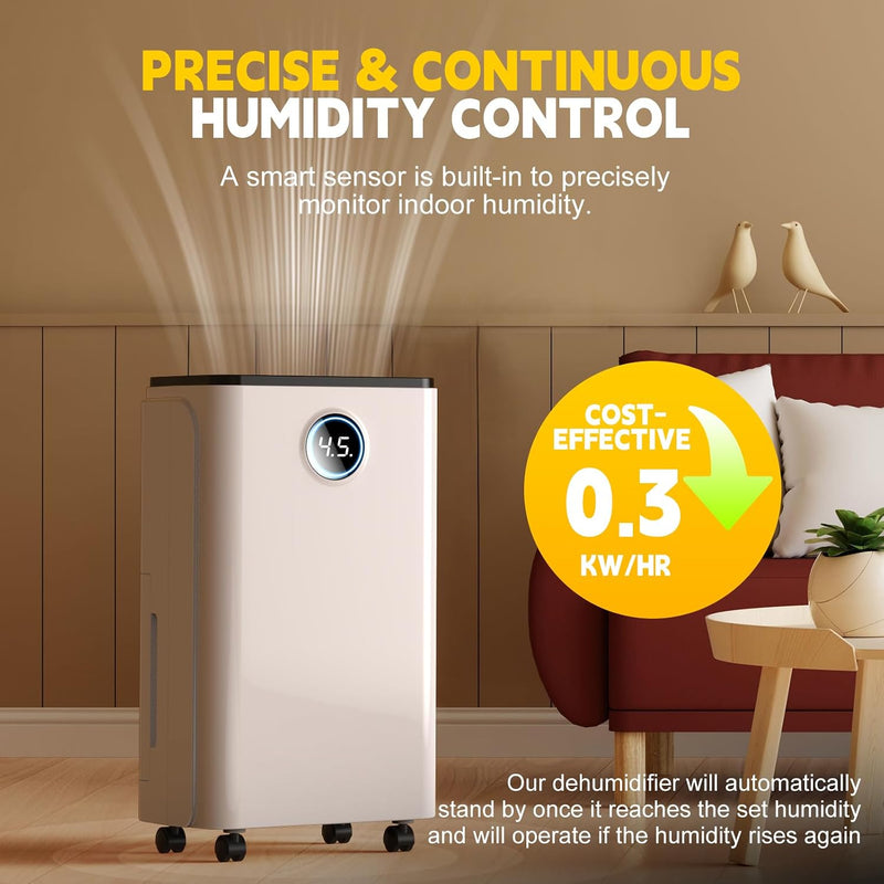 12L Day Dehumidifier for Home Smart Humidity Control