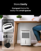 12L Day Dehumidifier with Automatic Humidity Sensor Display