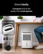 12L Day Dehumidifier with Automatic Humidity Sensor Display