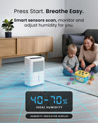 12L Day Dehumidifier with Automatic Humidity Sensor Display