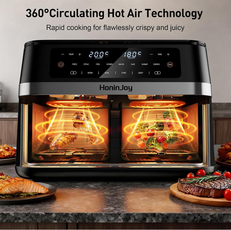 12L Double Stack Air Fryer with Viewing Window
