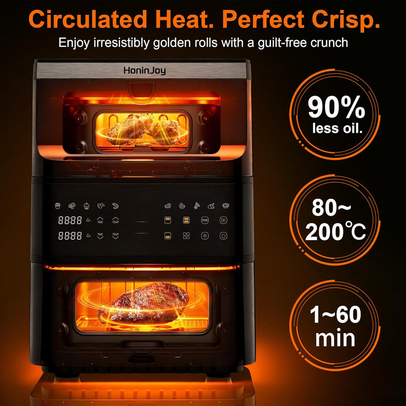 12L Double Stack Air Fryer with Viewing Window
