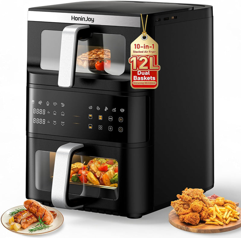 12L Double Stack Air Fryer with Viewing Window