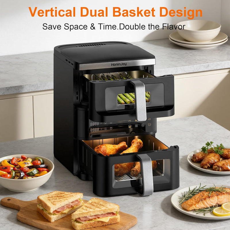 12L Double Stack Air Fryer with Viewing Window
