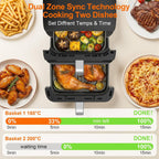 12L Double Stack Air Fryer with Viewing Window