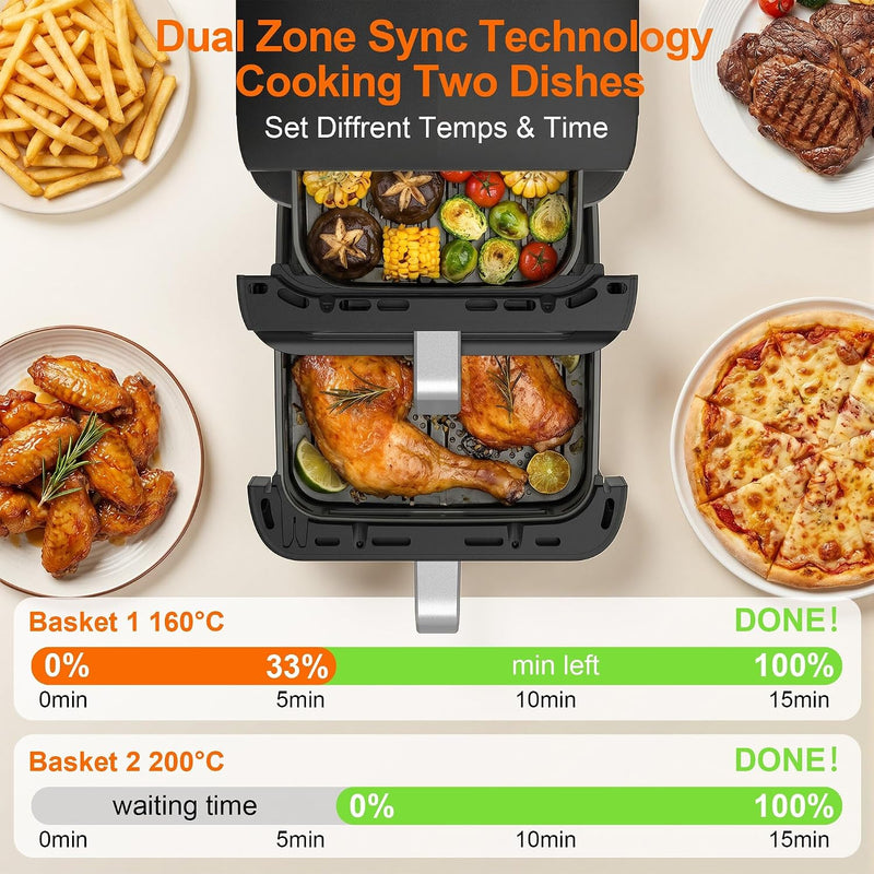 12L Double Stack Air Fryer with Viewing Window