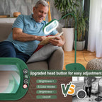 12x Rectangular Magnifying Glass with Light and Stand