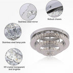 13.8 Inch Flush Mount Ceiling Light Modern Crystal