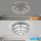 13.8 Inch Flush Mount Ceiling Light Modern Crystal