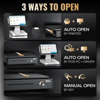 13" Cash Register Drawer Box with 6 Keys