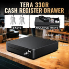 13" Cash Register Drawer Box with 6 Keys