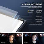 13" LED Video Light Panel Kit Dimmable Bi (2 Pack)