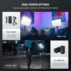 13" LED Video Light Panel Kit Dimmable Bi (2 Pack)