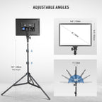 13" LED Video Light Panel Kit Dimmable Bi (2 Pack)