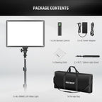 13" LED Video Light Panel Kit Dimmable Bi (2 Pack)