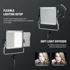 13" LED Video Light Panel Kit Dimmable Bi (2 Pack)