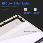 13" LED Video Light Panel Kit Dimmable Bi (2 Pack)
