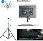 13" LED Video Light Panel Kit Dimmable Bi (2 Pack)
