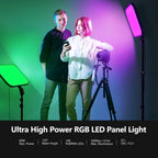 13" LED Video Light Panel Kit Dimmable Bi (2 Pack)