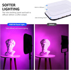 13" LED Video Light Panel Kit Dimmable Bi (2 Pack)