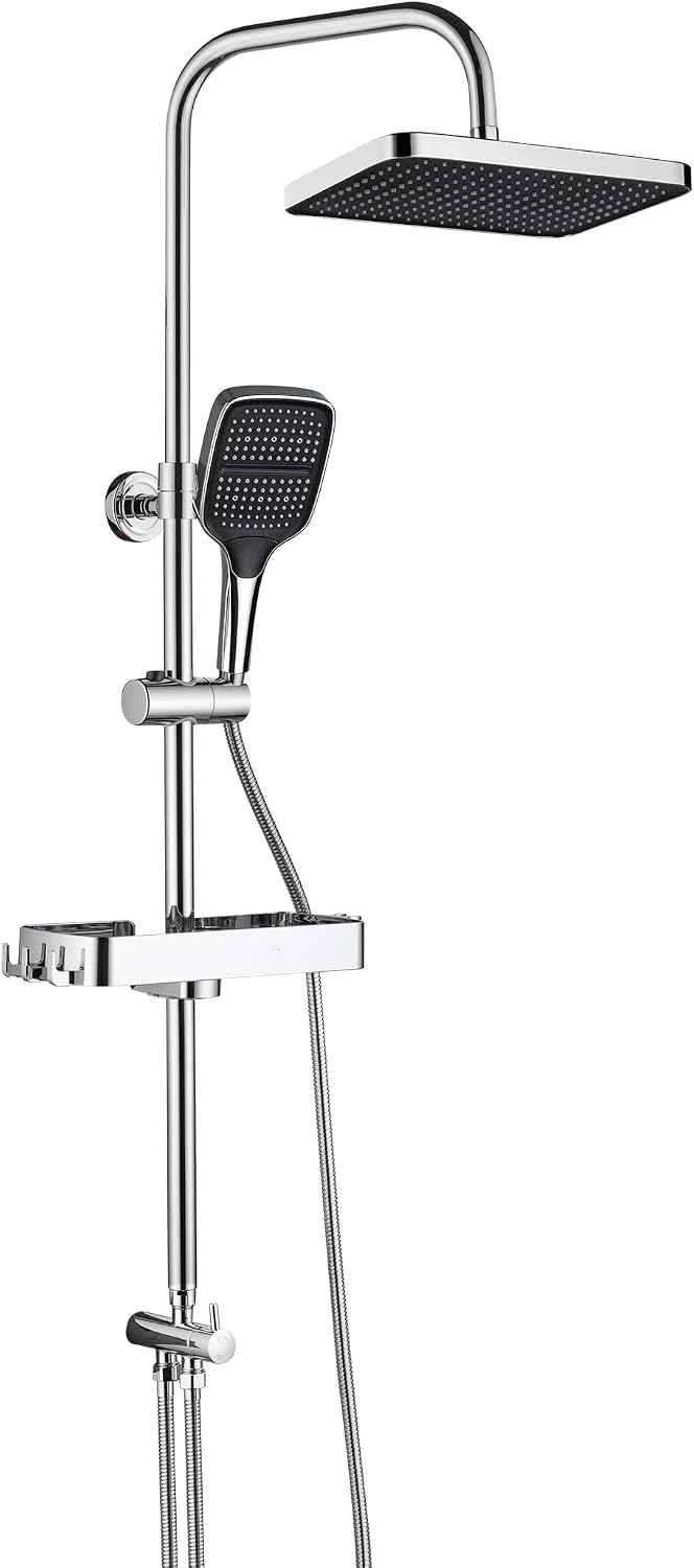 13" Rainfall Shower Set with Adjustable Riser Rail