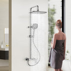 13" Rainfall Shower Set with Adjustable Riser Rail