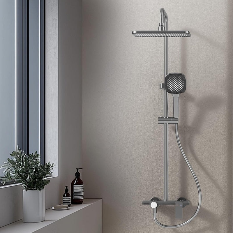 13" Rainfall Shower Set with Adjustable Riser Rail