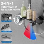 13" Rainfall Shower Set with Adjustable Riser Rail