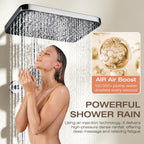 13" Rainfall Shower Set with Adjustable Riser Rail