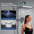 13" Rainfall Shower Set with Adjustable Riser Rail