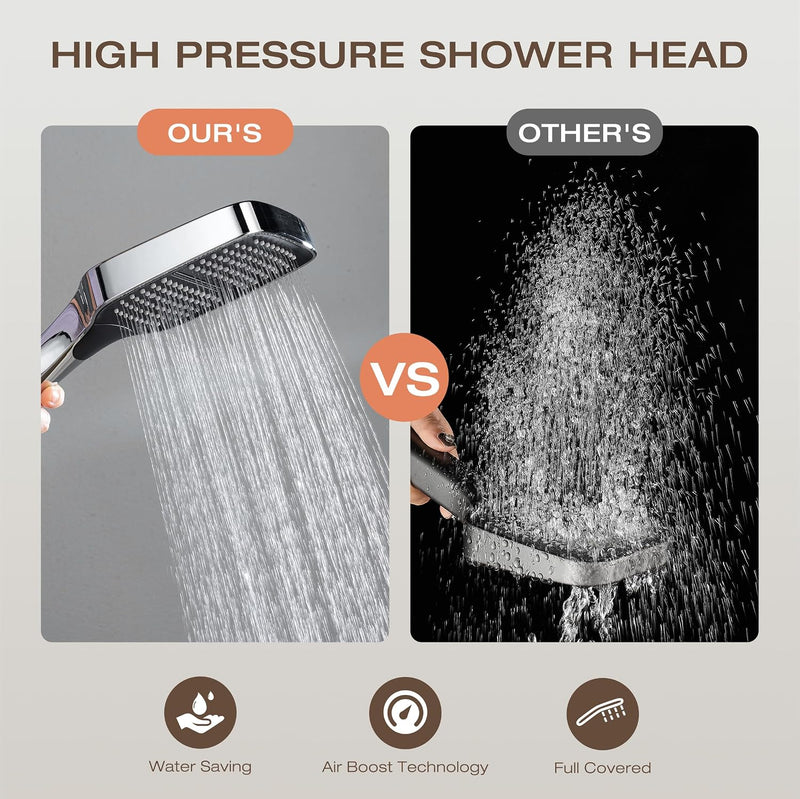 13" Rainfall Shower Set with Adjustable Riser Rail