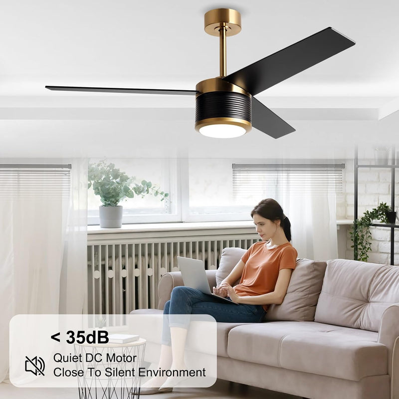 132CM Ceiling Fan with Lights and Remote Control