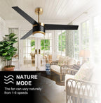 132CM Ceiling Fan with Lights and Remote Control