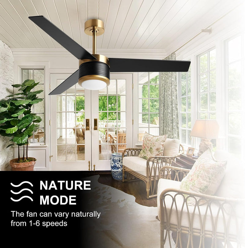 132CM Ceiling Fan with Lights and Remote Control