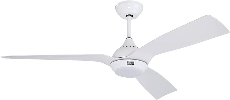 132CM Oak Grain Ceiling Fan with Light Smart