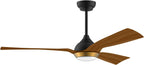 132CM Oak Grain Ceiling Fan with Light Smart