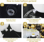 133pcs Balloon Arch Kit and Garland with Confetti