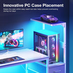 138x48CM Gaming Desk with LED Lights Carbon