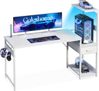 138x48CM Gaming Desk with LED Lights Carbon