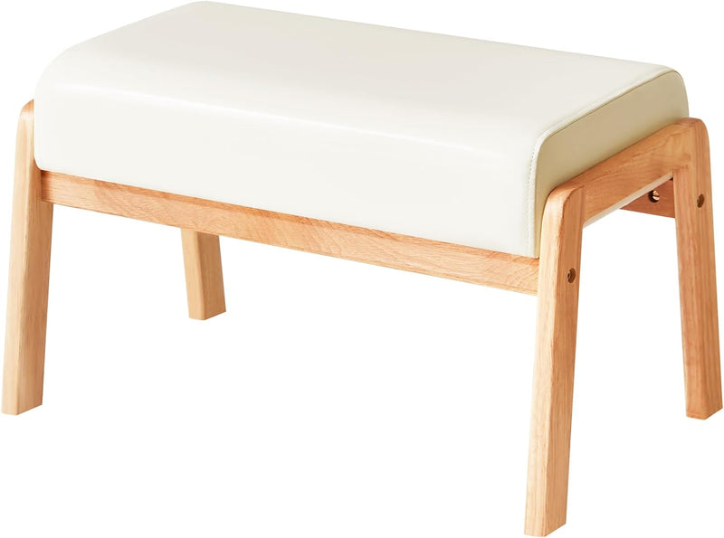 14.2” H Large Foot Stool Ottoman Rectangle PU