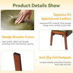 14.2” H Large Foot Stool Ottoman Rectangle PU