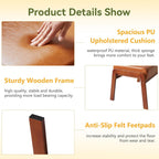 14.2” H Large Foot Stool Ottoman Rectangle PU