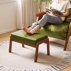 14.2” H Large Foot Stool Ottoman Rectangle PU