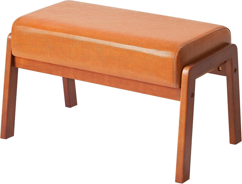 14.2” H Large Foot Stool Ottoman Rectangle PU
