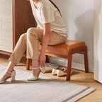 14.2” H Large Foot Stool Ottoman Rectangle PU